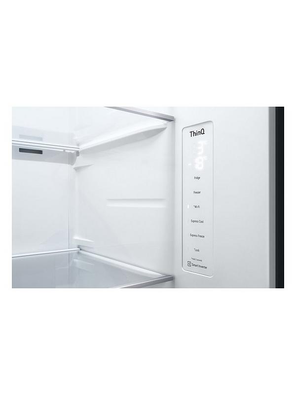 LG InstaView GSVV80PYLL Side-by-Side 60/40 American Fridge Freezer - Prime Silver - 655L - E Rated - Image 5